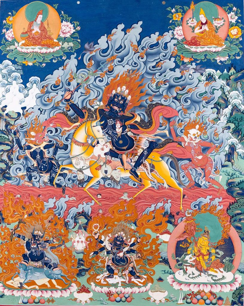 编号188-102828：彩绘唐卡-吉祥天母（100*80CM左右）