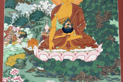 编号188-126598：彩绘唐卡-释迦牟尼佛（70*50CM左右）