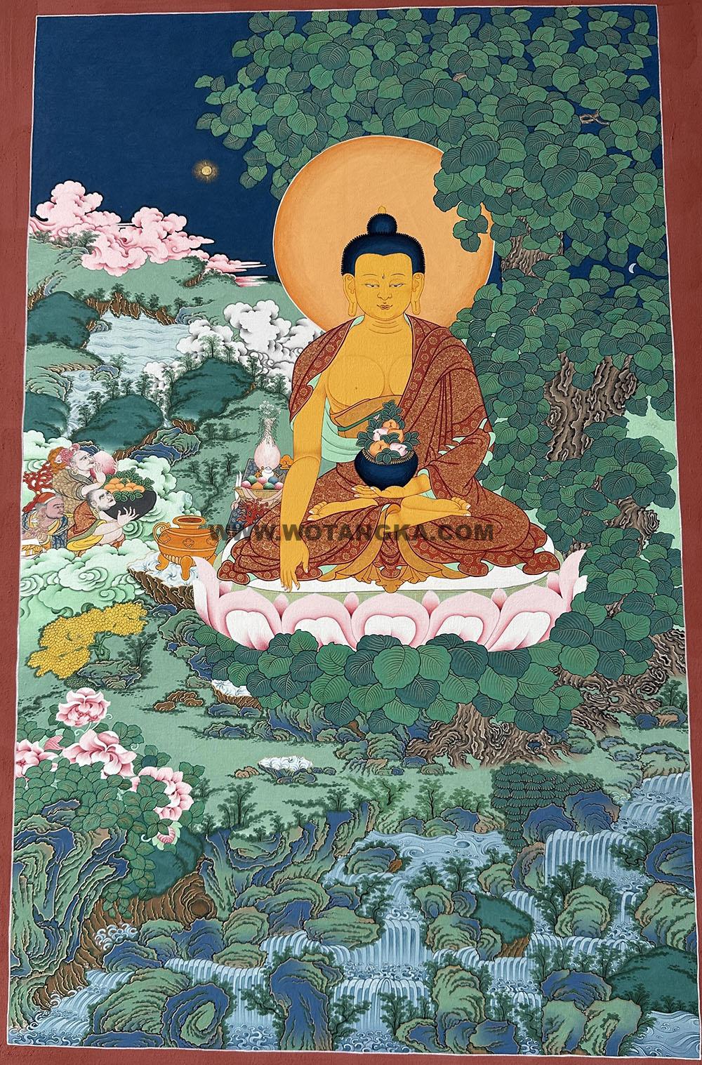编号188-126598:彩绘唐卡-释迦牟尼佛(70*50CM左右)