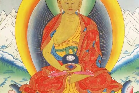 编号138-219491：彩绘唐卡-释迦牟尼佛（33*26CM左右）