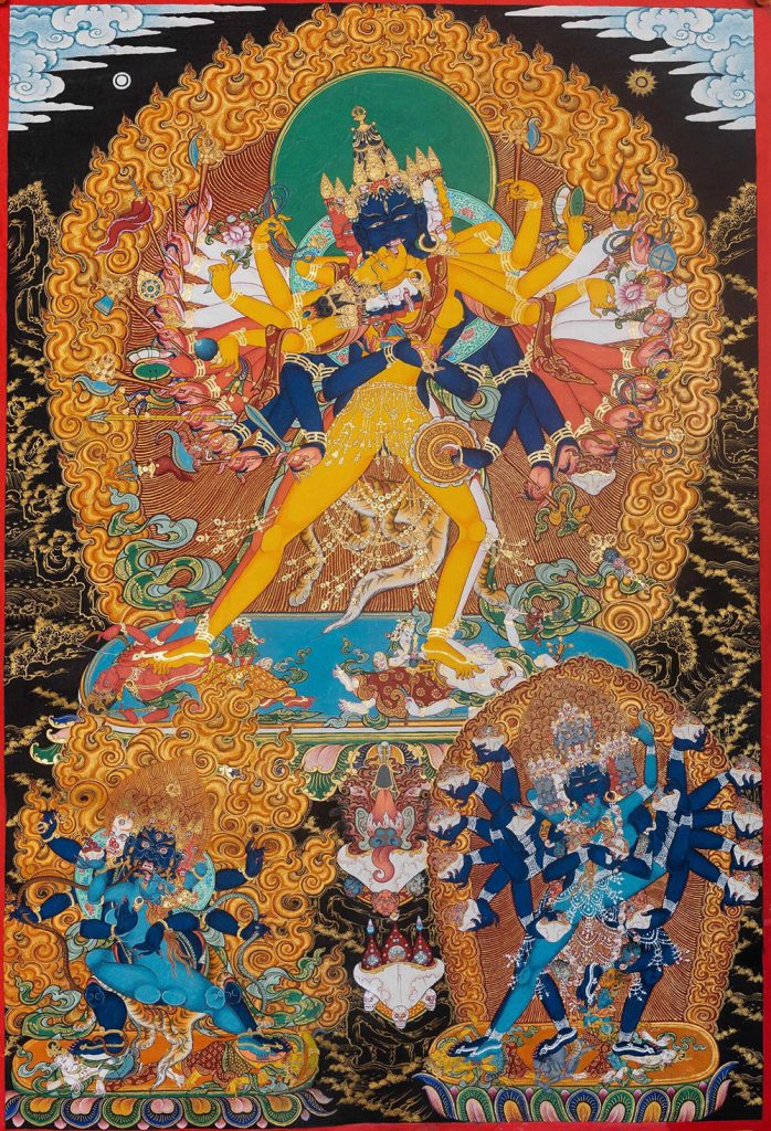 编号188-836638：彩绘唐卡-时轮金刚（90*60CM左右）