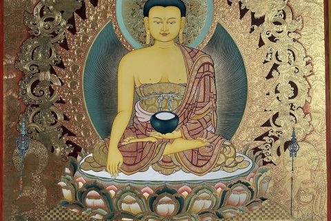 编号188-939890：黄金唐卡-释迦牟尼佛（80*60CM左右）