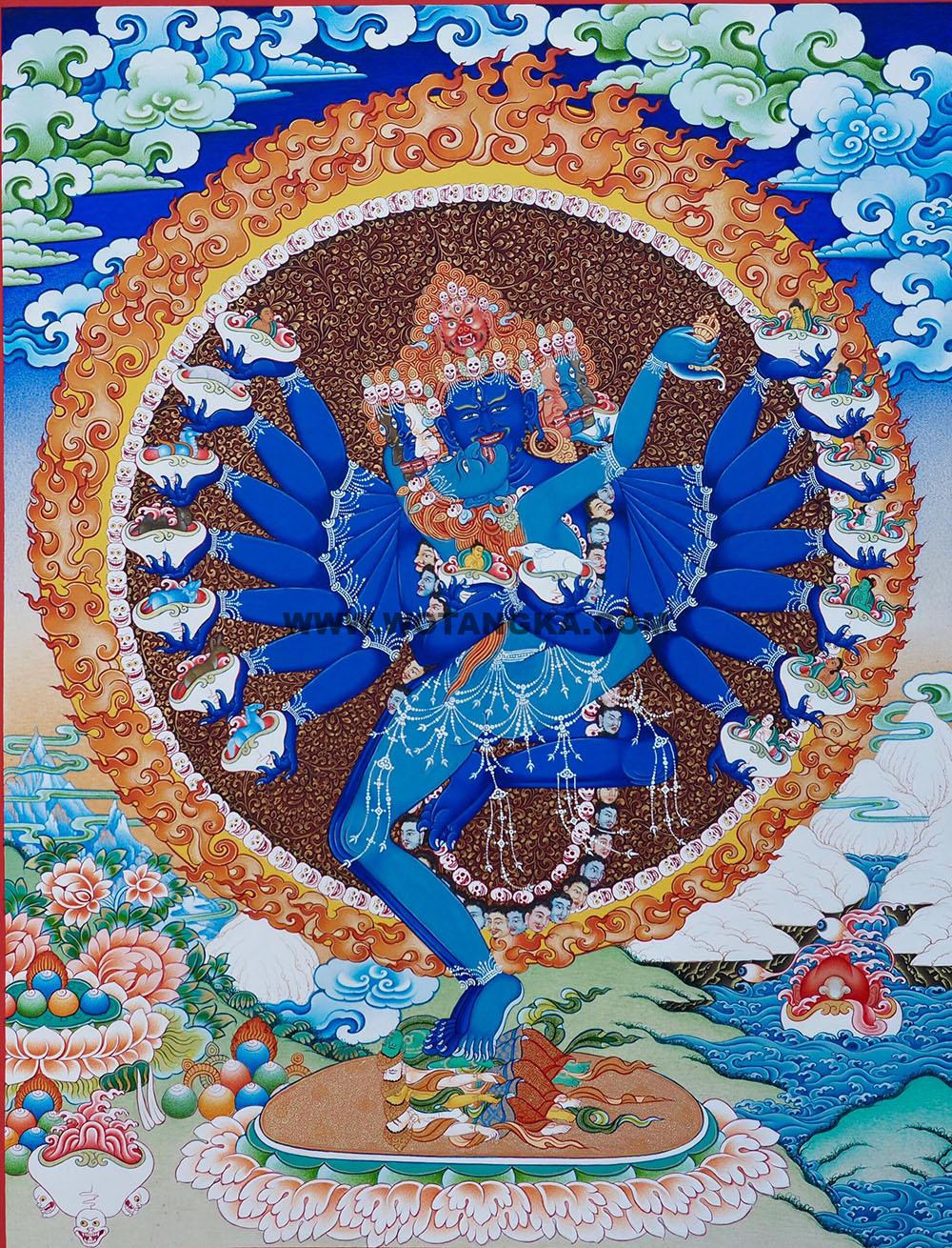 编号188-944070:彩绘唐卡-喜金刚(60*45CM左右)