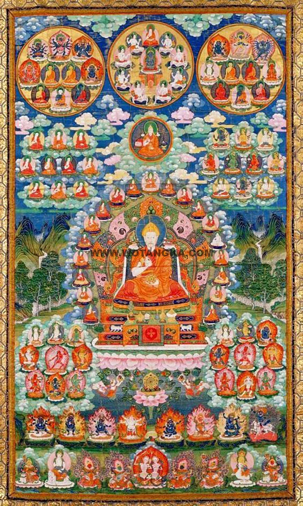 沃唐卡编号AC19110：乾隆皇帝佛装像