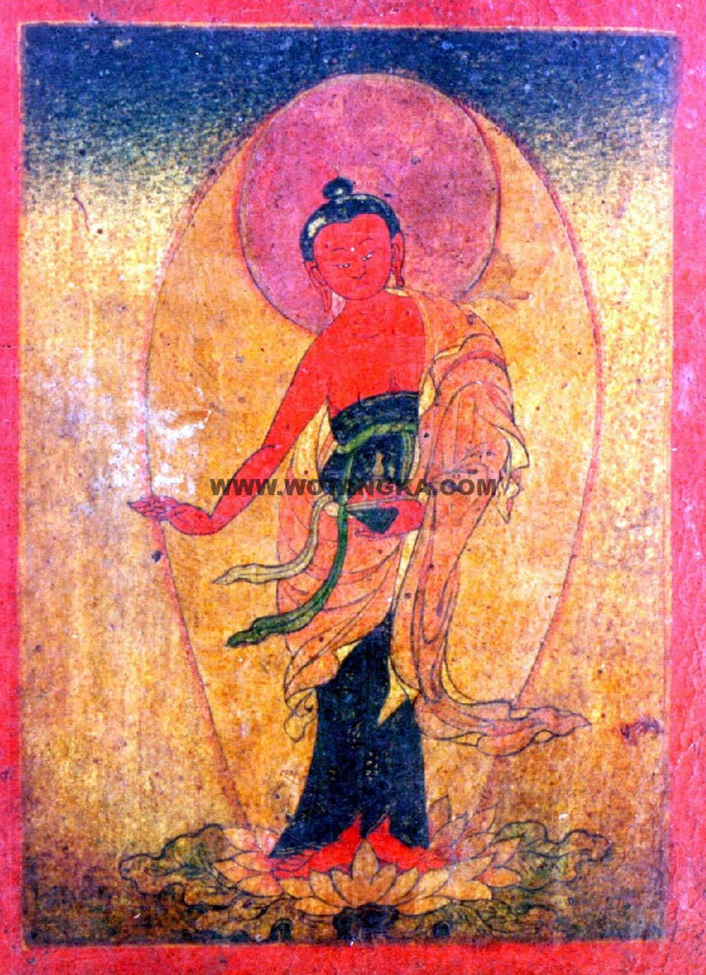 沃唐卡编号AC20041:六道佛陀之饿鬼道佛陀