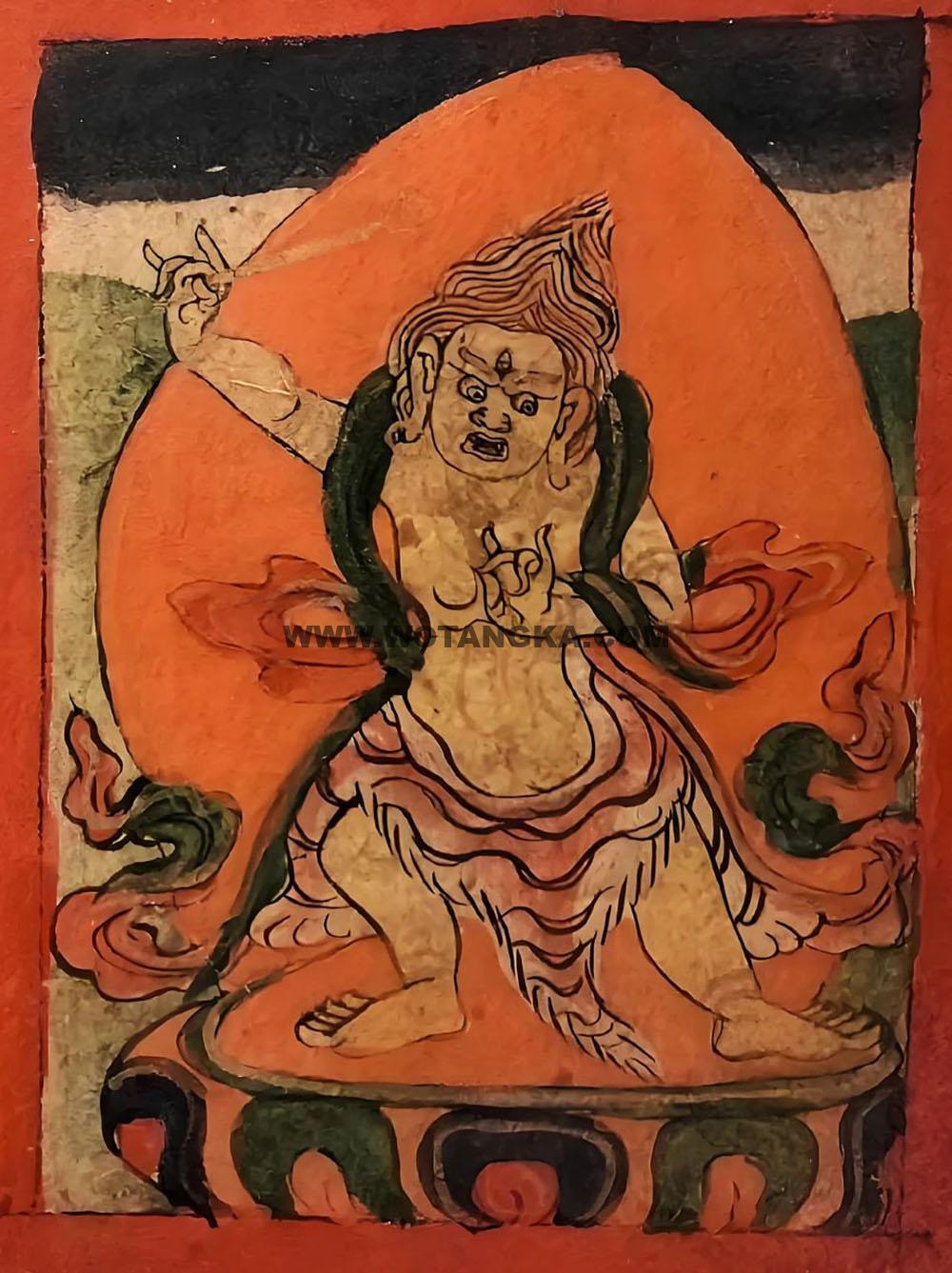 沃唐卡编号AC21880：虎衣明王