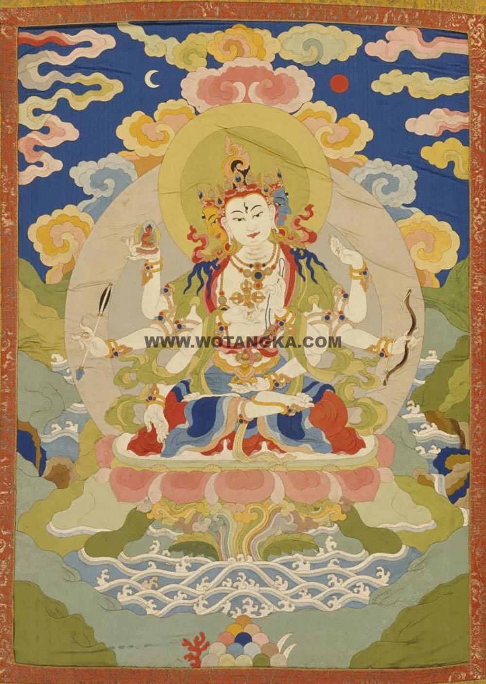 沃唐卡编号AC46747：尊胜佛母