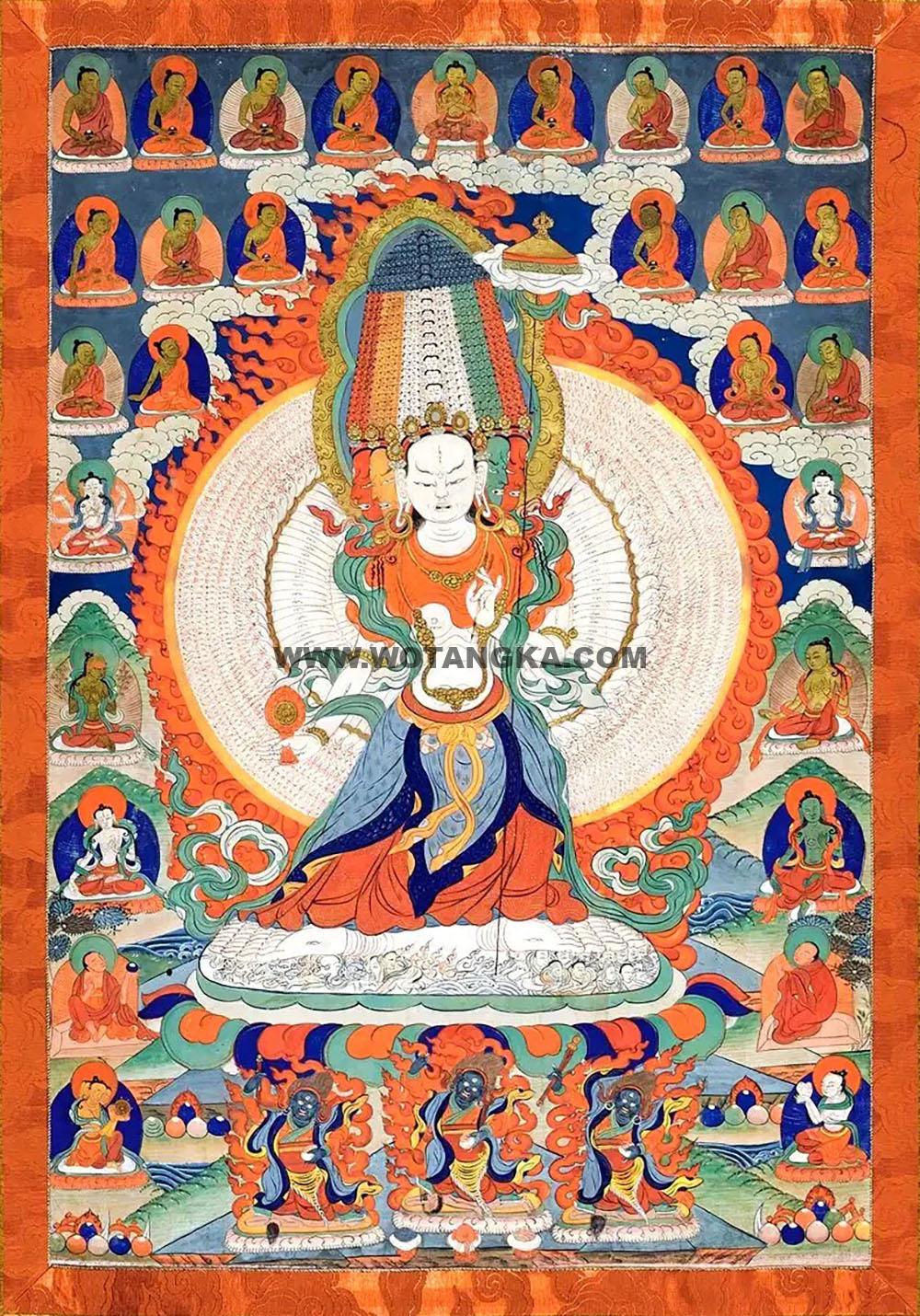 沃唐卡编号AC47334:大白伞盖佛母