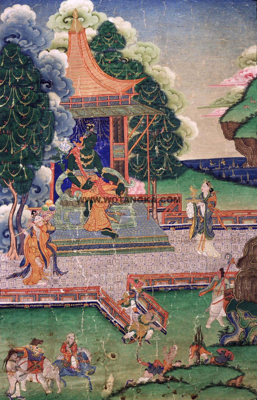 2025.01.01-绿度母救八难度母（套件）古唐卡赏析