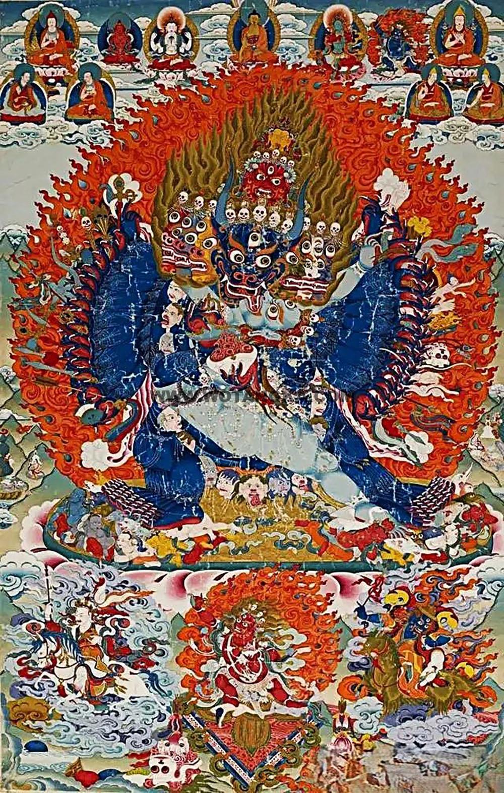 沃唐卡编号AC54195：大威德金刚