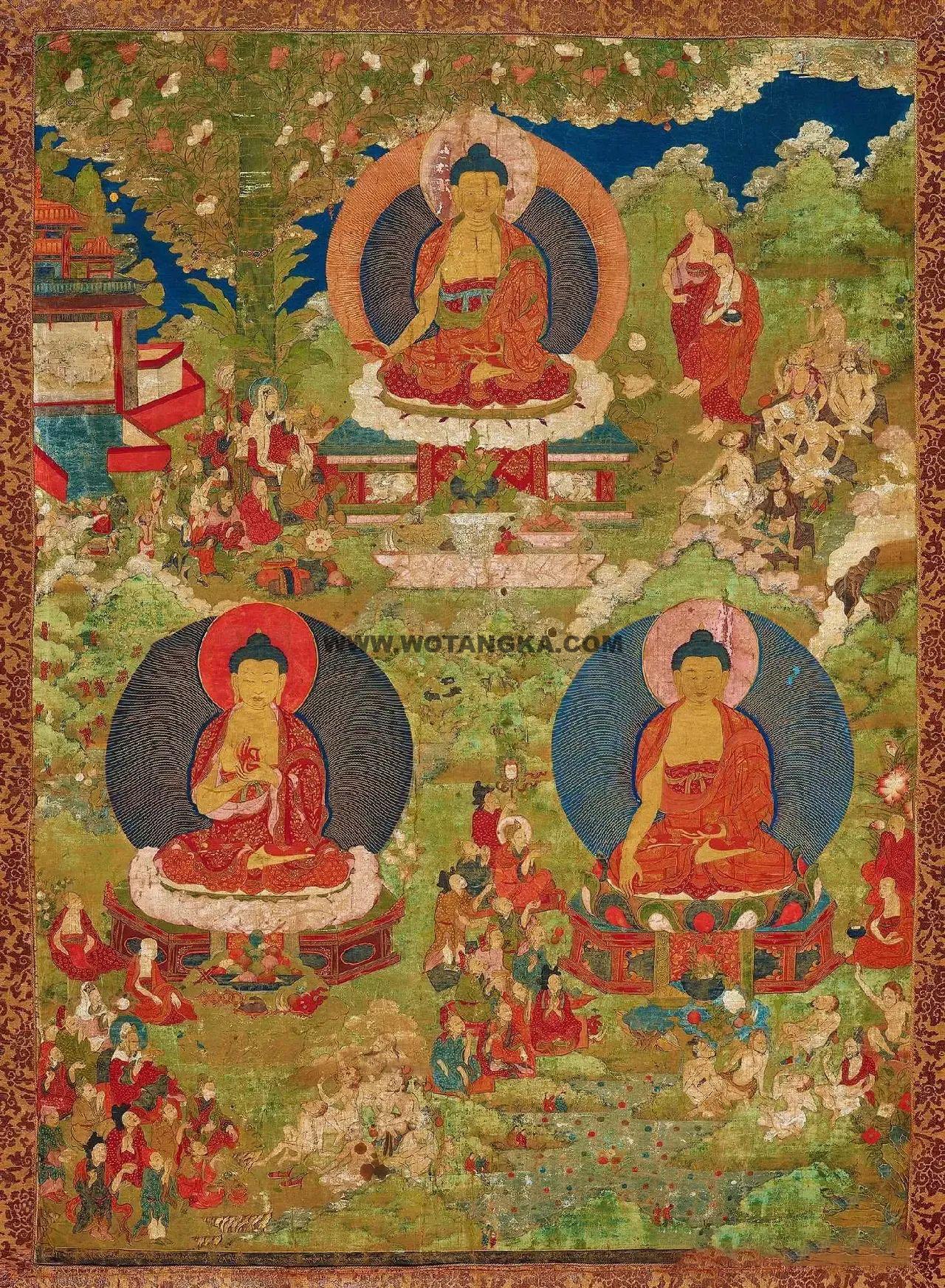 沃唐卡编号AC55835：三世佛