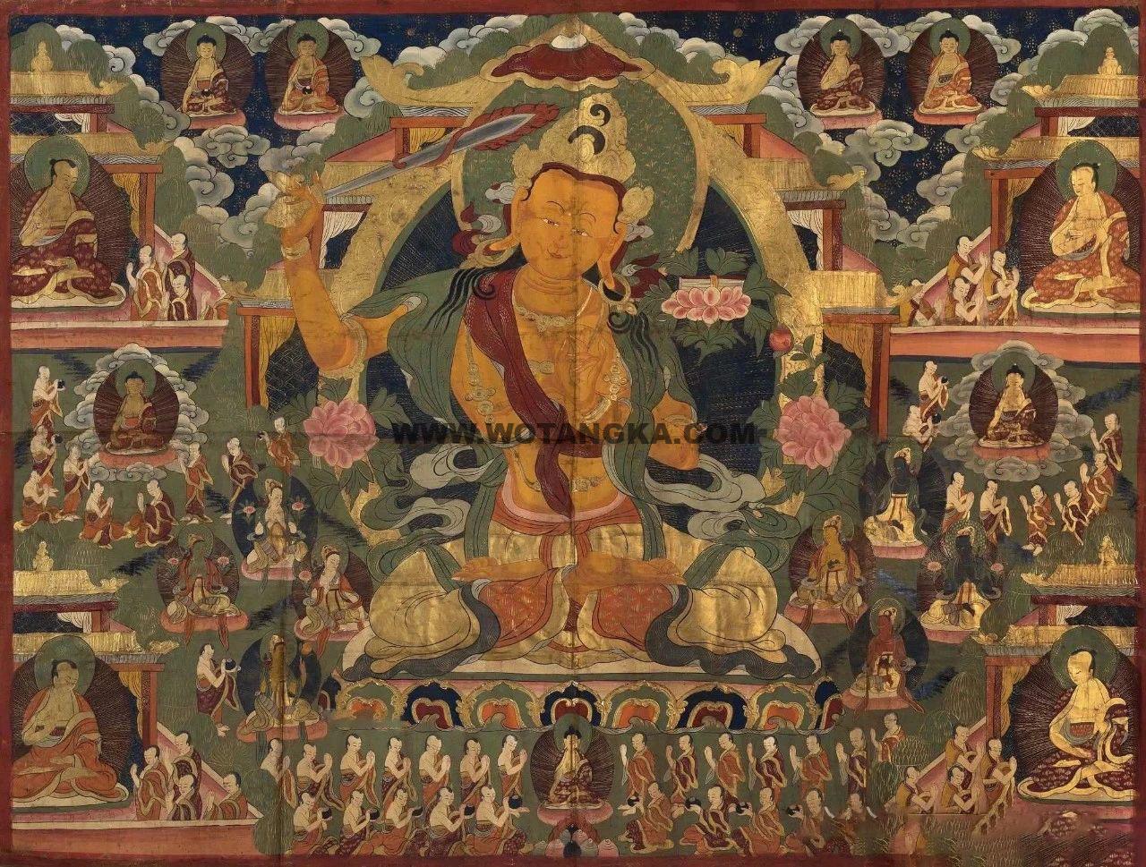 沃唐卡编号AC64029：文殊菩萨