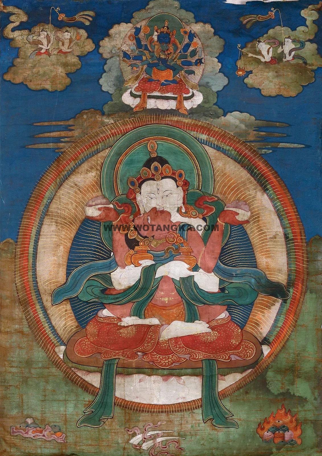 沃唐卡编号AC64443：白胜乐金刚