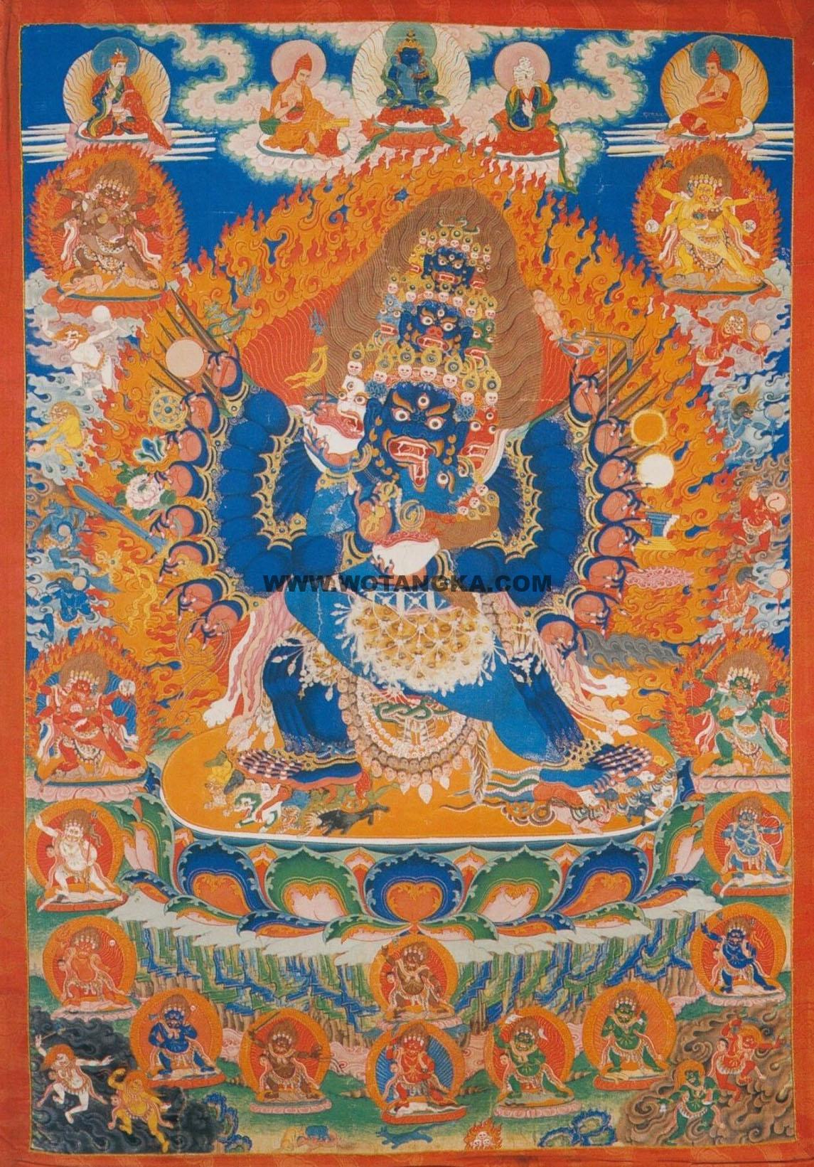 沃唐卡编号AC67692：大殊胜黑如嘎