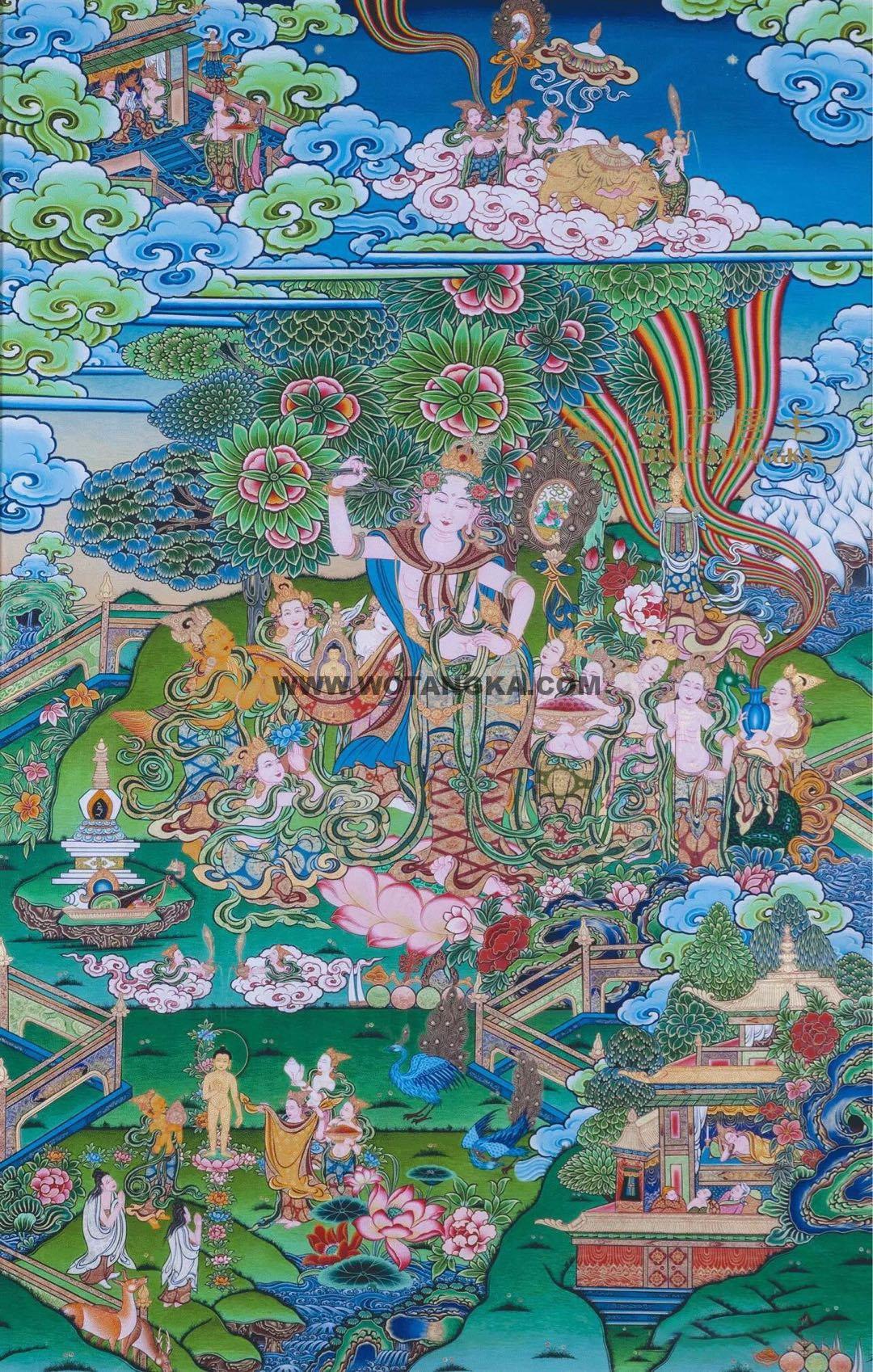 2024.12.22-释迦牟尼佛八相成道图古唐卡赏析