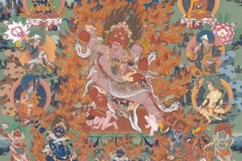 沃唐卡编号AC71541：马头明王