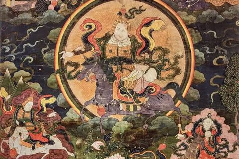 沃唐卡编号AC72885：索拉年钦（Srog Lha）-生命神