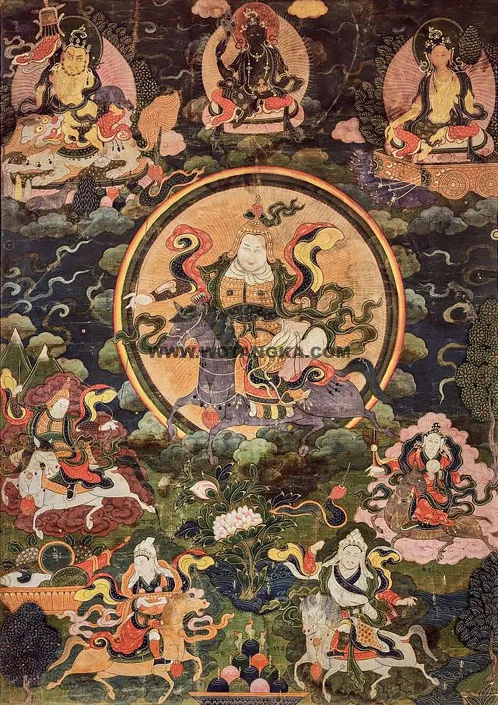 沃唐卡编号AC72885:索拉年钦(Srog Lha)-生命神