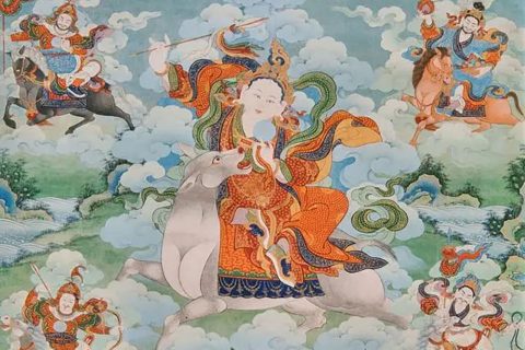 沃唐卡编号AC73156：玛拉布孜（Ma Lha）-母神