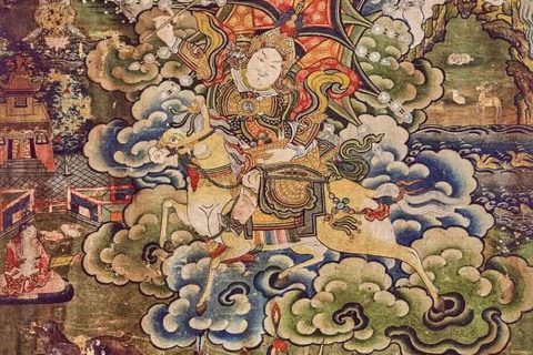 沃唐卡编号AC74543：颇拉米孜（Pho Lha）-父神