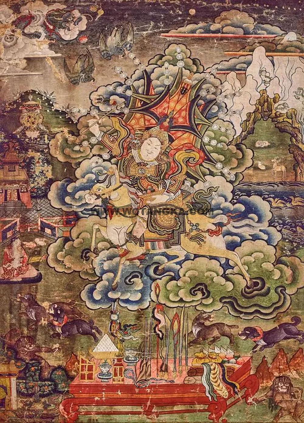 沃唐卡编号AC74543:颇拉米孜(Pho Lha)-父神