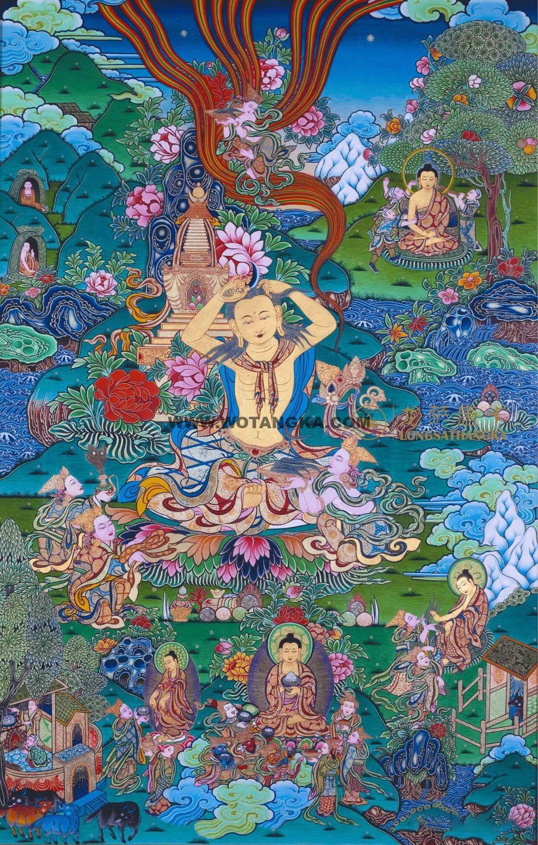 2024.12.22-释迦牟尼佛八相成道图古唐卡赏析