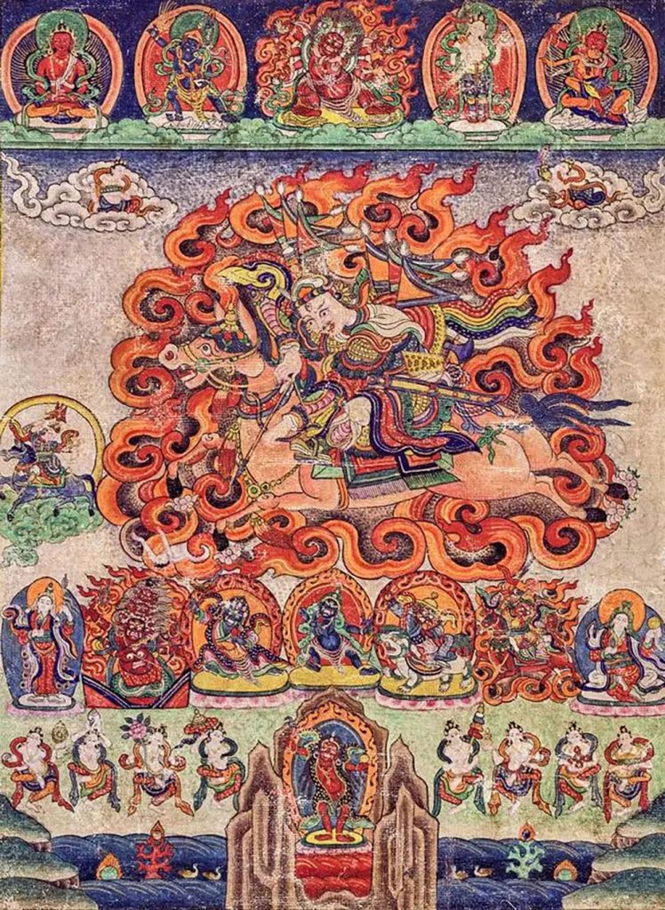 沃唐卡编号AC75668：尚拉正钦（Shang Lha）-舅神