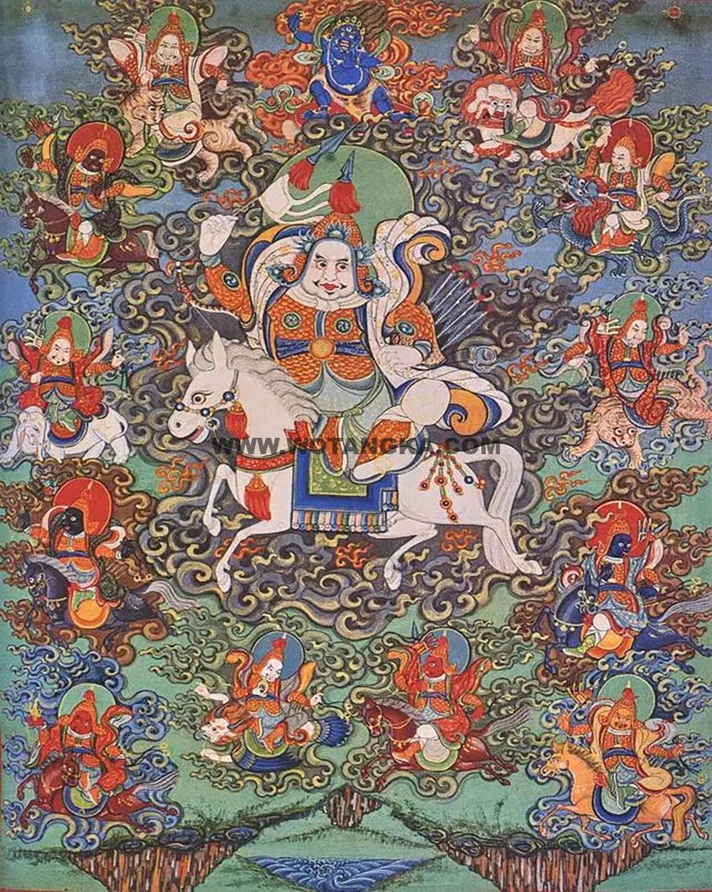 2024.12.15-藏民原始信仰的五位守护神古唐卡赏析