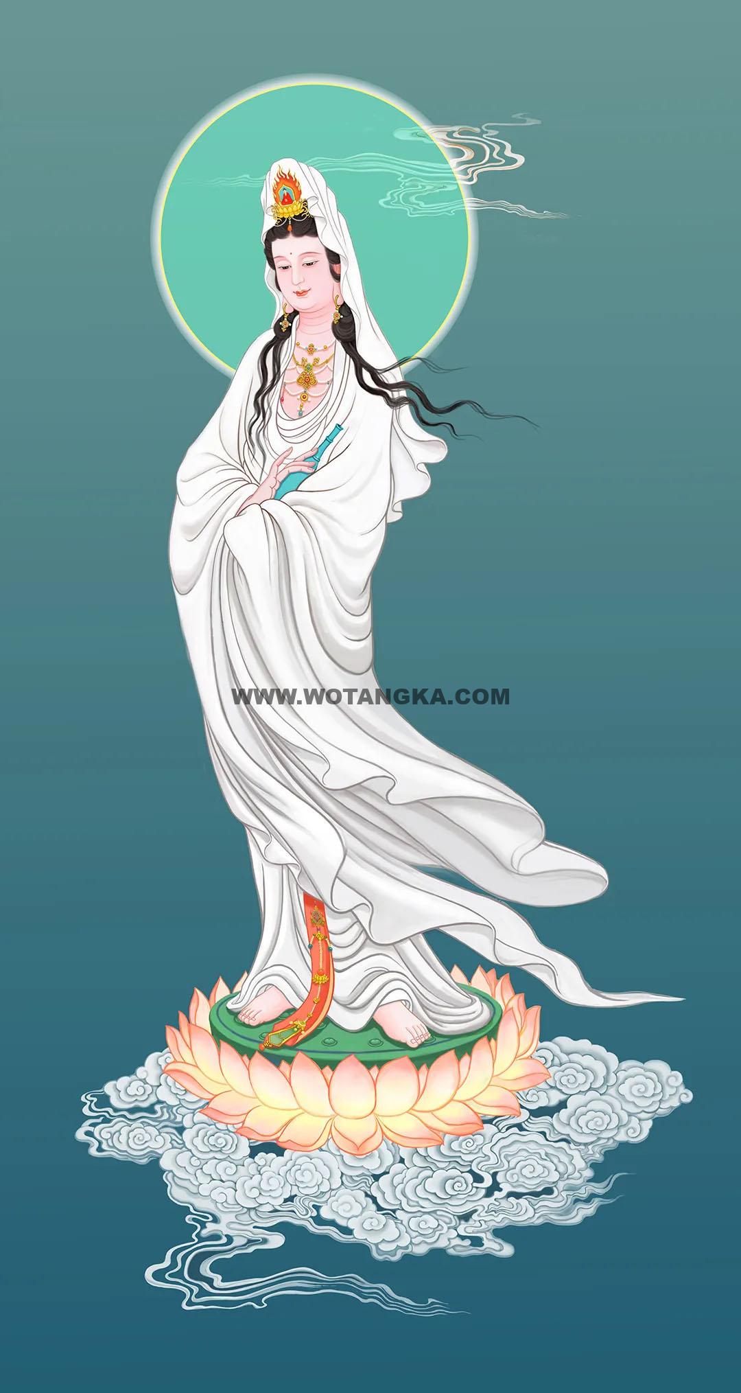 沃唐卡编号AC77233：白衣观音
