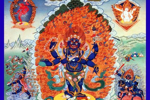 沃唐卡编号AC79899：天法六臂大黑天