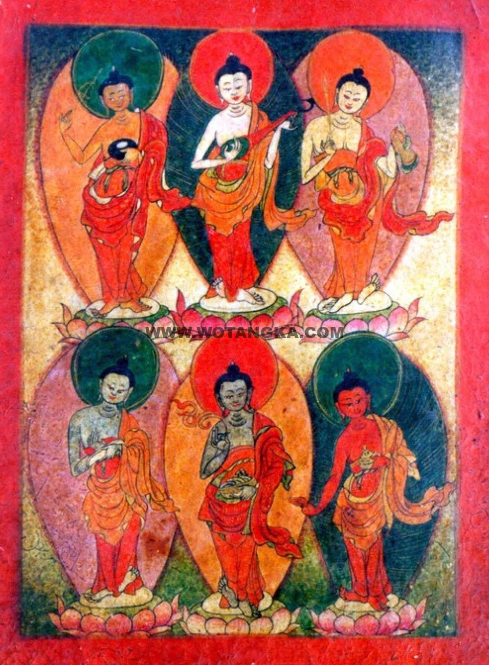 沃唐卡编号AC81810：六道佛
