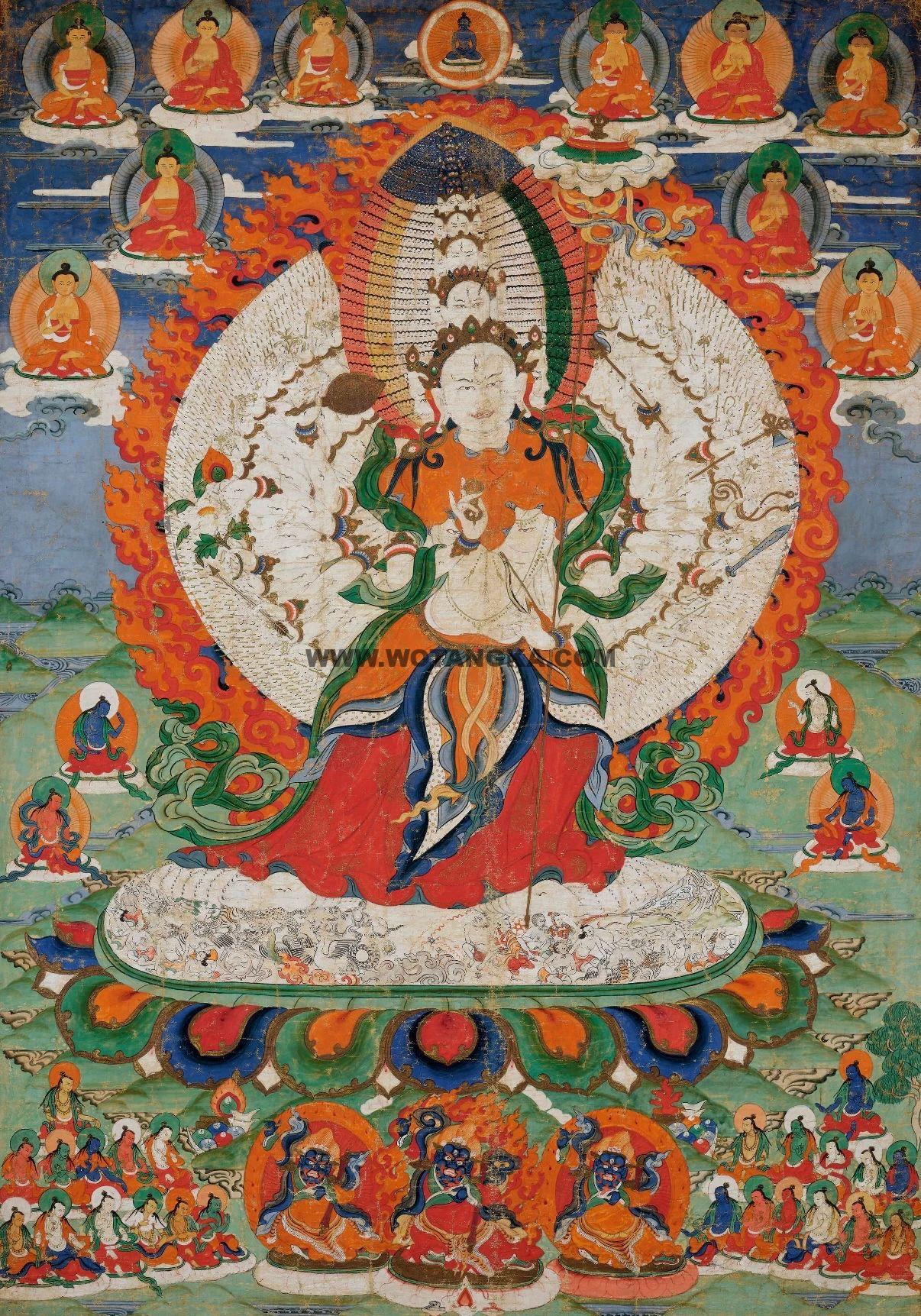 沃唐卡编号AC83603:大白伞盖佛母