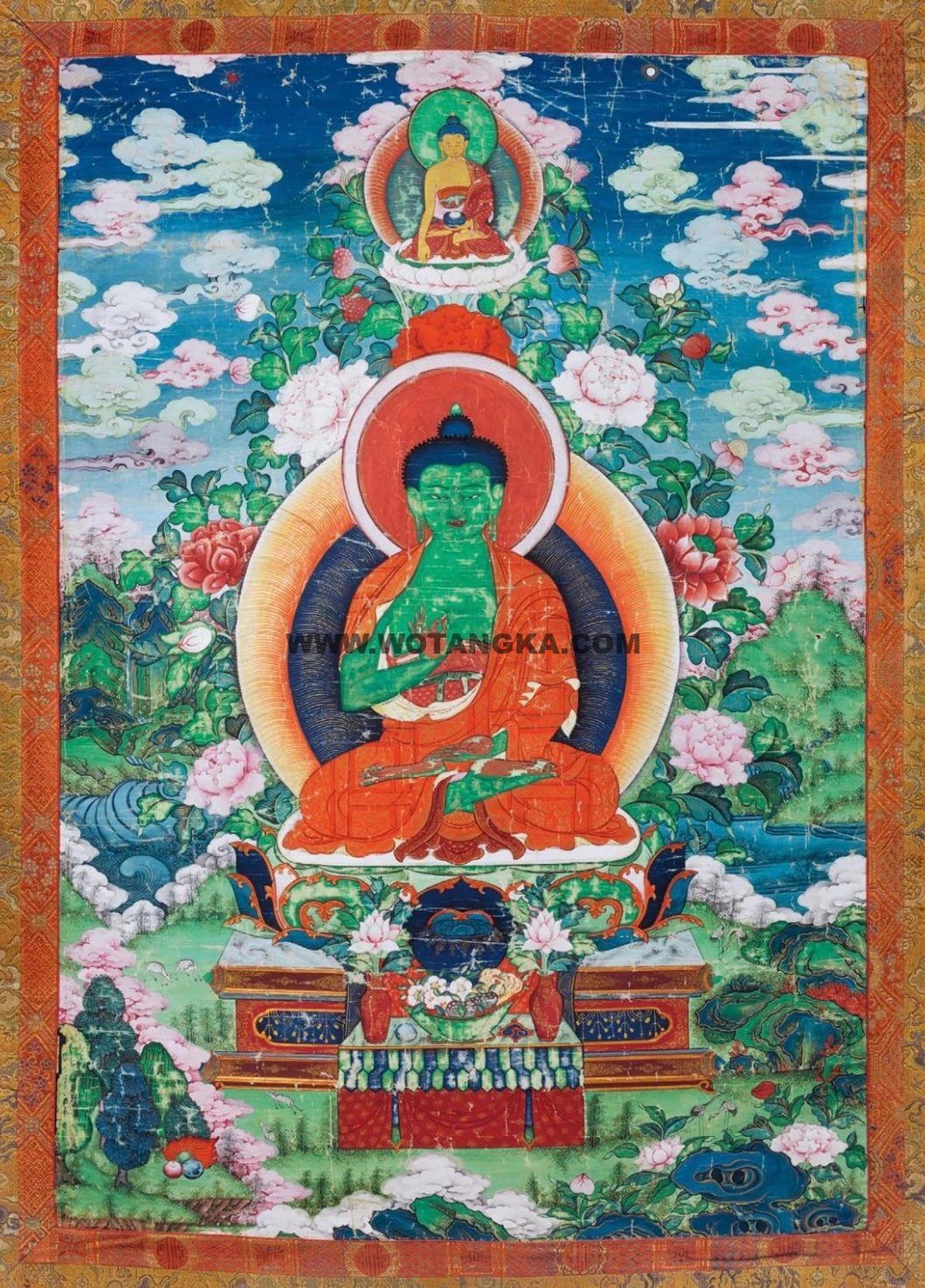 沃唐卡编号AC84064:不空成就佛