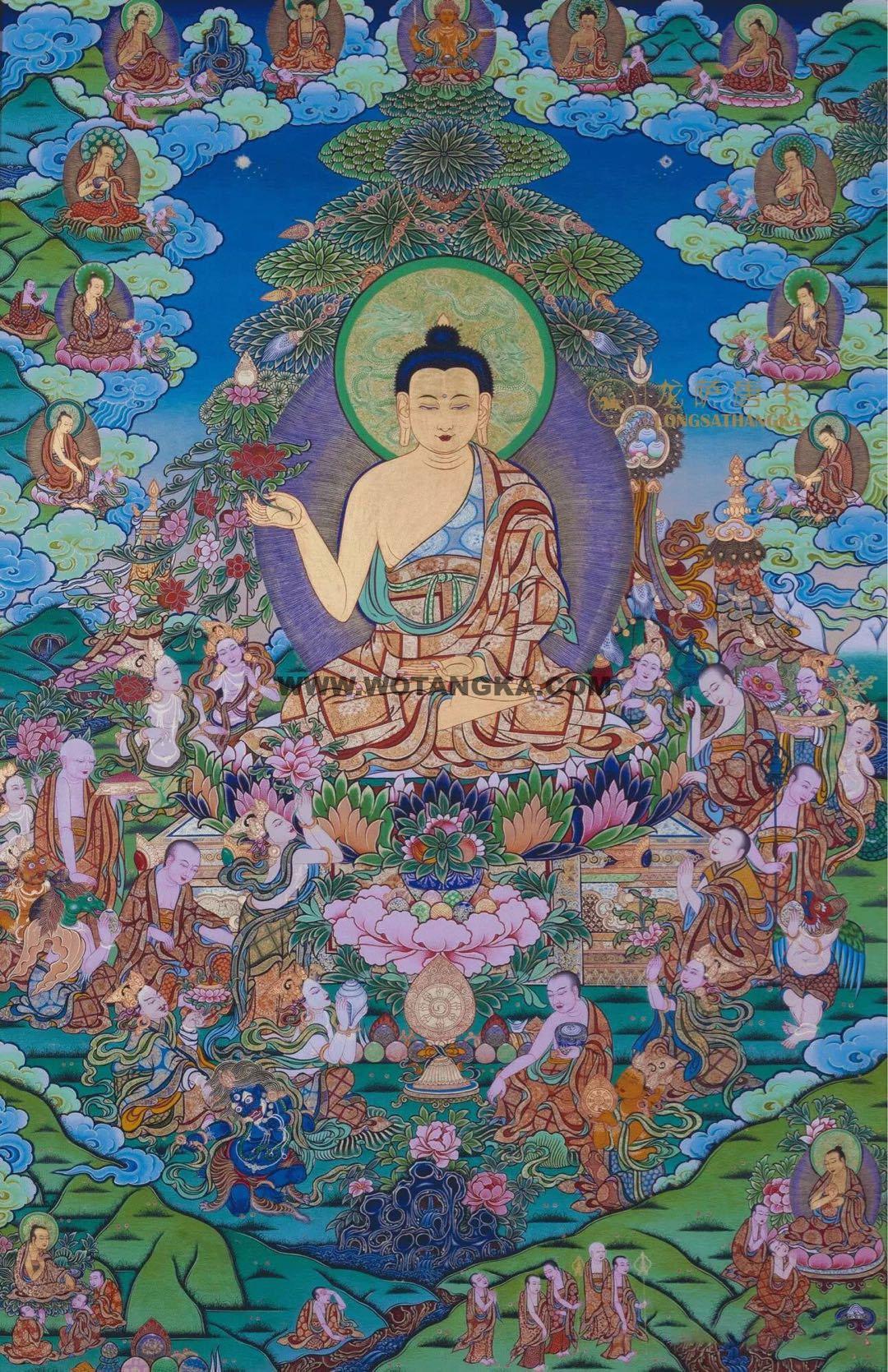 2024.12.22-释迦牟尼佛八相成道图古唐卡赏析