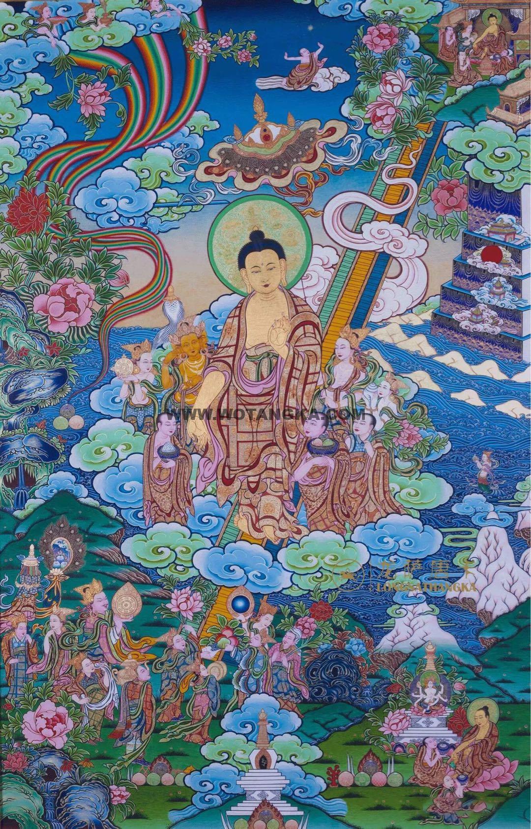 2024.12.22-释迦牟尼佛八相成道图古唐卡赏析