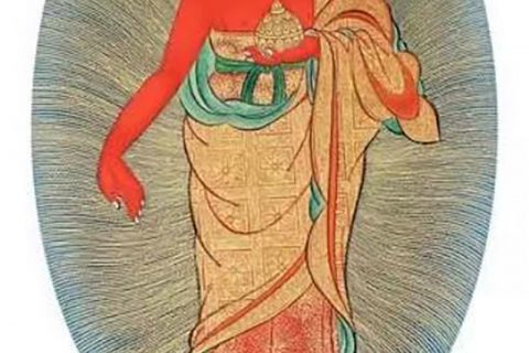 沃唐卡编号AC88888：六道佛之恶鬼道佛