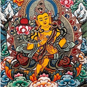 编号118-2515227：彩绘小唐卡-日光菩萨（长方形·5*4CM左右）