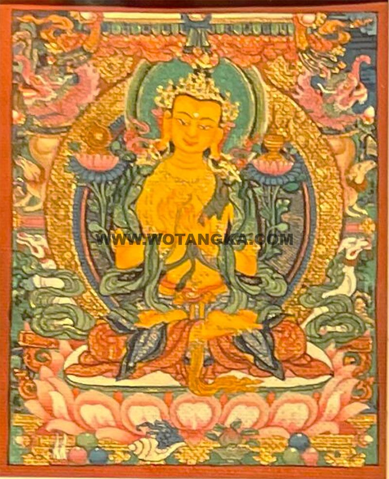 编号118-3548290：彩绘小唐卡-弥勒菩萨（长方形·7*5CM左右）