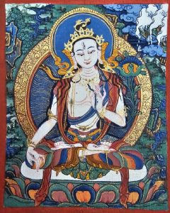 编号118-4320716：彩绘小唐卡-白度母（长方形·5*4CM左右）