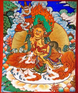 编号118-4940959：彩绘小唐卡-财宝天王（长方形·5*4CM左右）