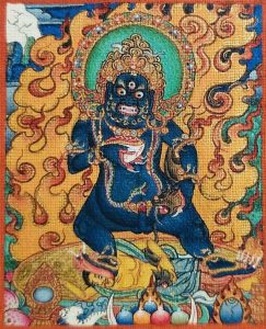 编号118-5046740：彩绘小唐卡-黑财神（长方形·5*4CM左右）