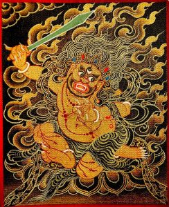 编号118-5759939：黑金小唐卡-不动明王（长方形·5*4CM左右）