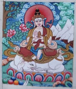 编号118-7633653：彩绘小唐卡-骑象普贤菩萨（长方形·5*4CM左右）