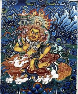 编号118-7931062：彩绘小唐卡-财宝天王（长方形·5*4CM左右）