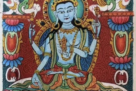 编号118-8173889：彩绘小唐卡-胜三界度母（长方形·5*4CM左右）