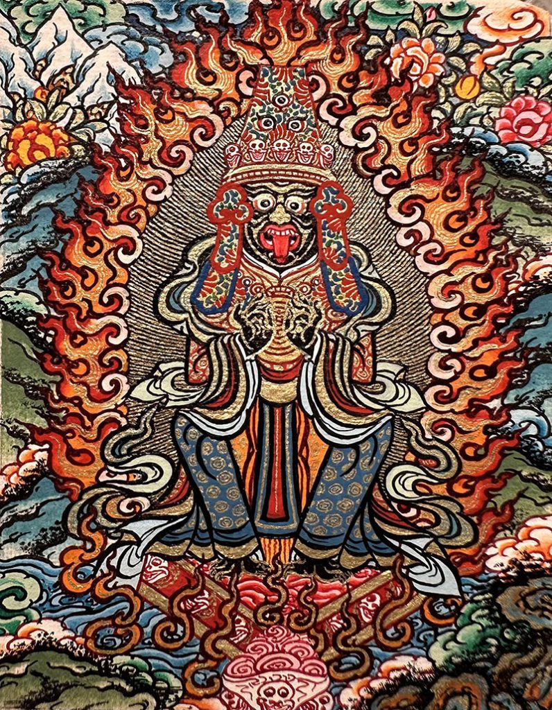 编号118-8542645：彩绘小唐卡-扎基拉姆（长方形·5*4CM左右）