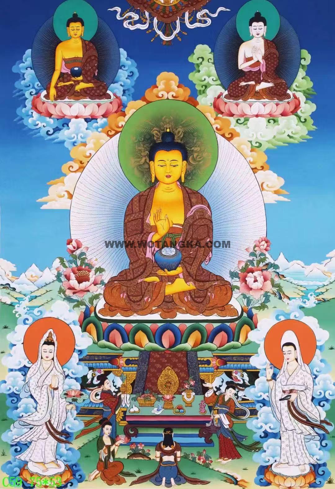 编号138-288058:彩绘唐卡-释迦牟尼佛(75*53CM左右)