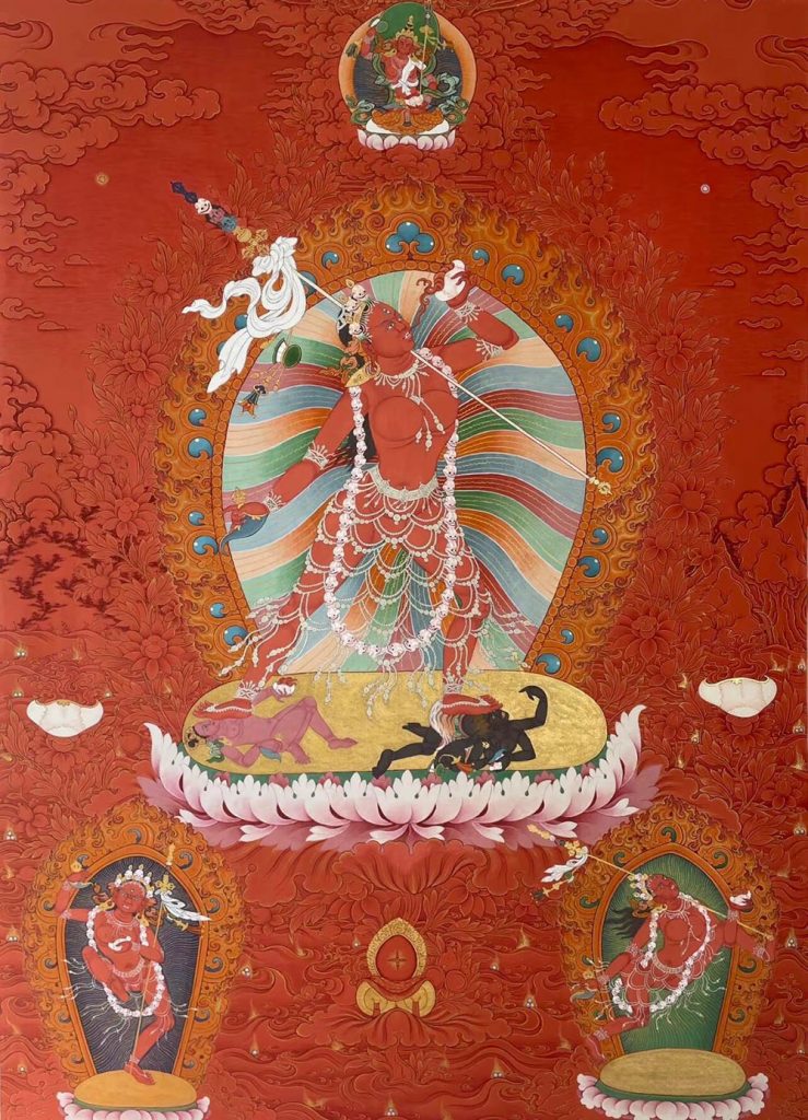 编号188-147947：红金唐卡-那洛空行母（80*60CM左右）