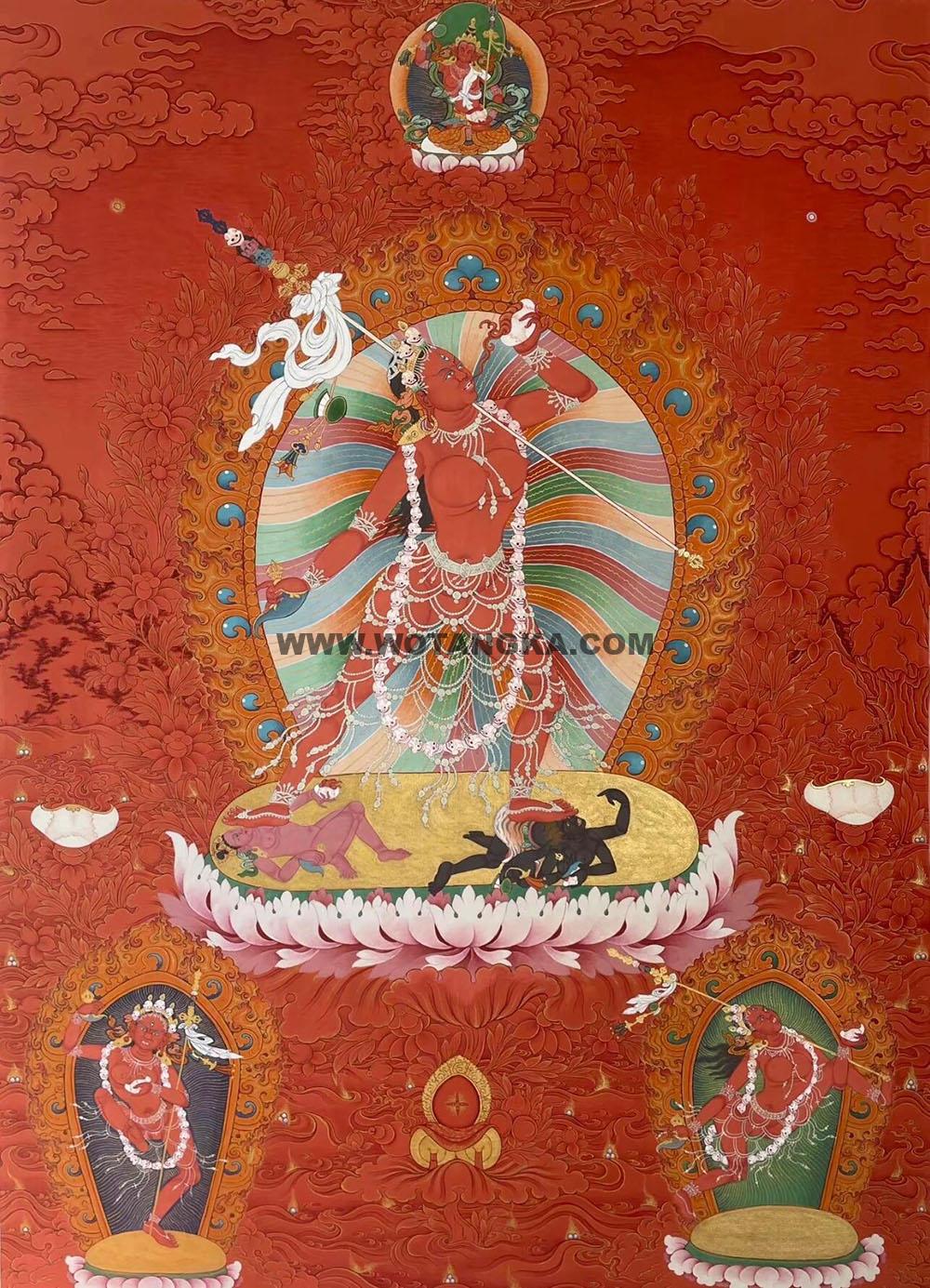 编号188-147947:红金唐卡-那洛空行母(80*60CM左右)