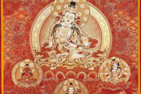 编号188-170515：红金唐卡-金刚萨埵（100*70CM左右）